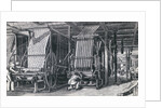 Illustration Depicting Calico Printing at a Factory by Corbis