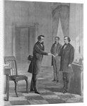 Andrew Johnson Receiving Impeachment Summons by Anonymous