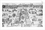 Frost Fair on the Frozen Thames Woodcut by Anonymous