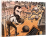 Cartoon of Jay Gould Bowling in Street by Anonymous