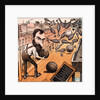 Cartoon of Jay Gould Bowling in Street by Anonymous