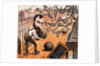 Cartoon of Jay Gould Bowling in Street by Anonymous
