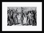 Soldier Blocking Violent Mob by Anonymous
