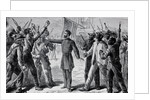 Soldier Blocking Violent Mob by Anonymous