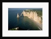 The Manneport Arch and Aiguille of Etretat Cliffs, France by Anonymous