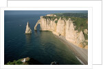 The Manneport Arch and Aiguille of Etretat Cliffs, France by Anonymous