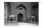 Elephant Statues at Red Fort by Anonymous