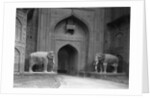 Elephant Statues at Red Fort by Anonymous