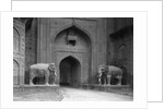 Elephant Statues at Red Fort by Anonymous