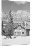 Trading Post near Tree Lined Mountains by Anonymous