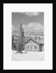 Trading Post near Tree Lined Mountains by Anonymous