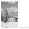 Trading Post near Tree Lined Mountains by Anonymous