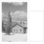 Trading Post near Tree Lined Mountains by Anonymous
