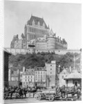 Chateau Frontenac Above Town by Anonymous