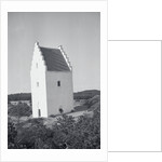 Couple Relaxing in Window of Large Sand Engulfed Church by Anonymous