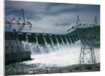Water Flowing Over Spillway of Grand Coulee Dam by Anonymous