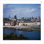 Weser River and Bremen in Germany by Corbis