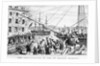 19th-Century Lithograph of Boston Tea Party by Anonymous