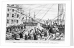19th-Century Lithograph of Boston Tea Party by Anonymous
