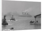 Normandie Sailing Past Battery Park by Anonymous
