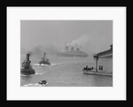 Normandie Sailing Past Battery Park by Anonymous