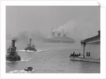 Normandie Sailing Past Battery Park by Anonymous