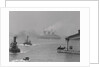 Normandie Sailing Past Battery Park by Anonymous