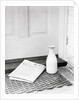 Morning Paper and Milk Bottle on Doorstep by Anonymous