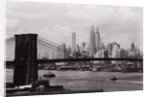 Lower Manhattan Skyline and Brooklyn Bridge by Anonymous