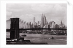 Lower Manhattan Skyline and Brooklyn Bridge by Anonymous