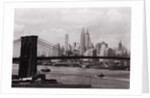 Lower Manhattan Skyline and Brooklyn Bridge by Anonymous