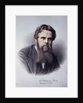 Lithographed Portrait of William Holman Hunt by Anonymous