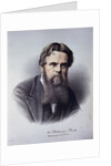 Lithographed Portrait of William Holman Hunt by Anonymous
