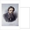 Lithographed Portrait of William Holman Hunt by Anonymous