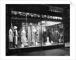 Lighted Window Display of a Dress Shop by Anonymous