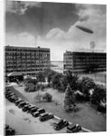 Airship over General Electric Building by Anonymous