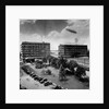 Airship over General Electric Building by Anonymous