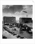 Airship over General Electric Building by Anonymous