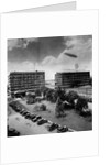 Airship over General Electric Building by Anonymous