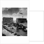 Airship over General Electric Building by Anonymous
