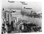Bombers Flying in Formation over the Hudson River by Anonymous