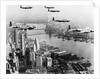 Bombers Flying in Formation over the Hudson River by Anonymous