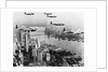 Bombers Flying in Formation over the Hudson River by Anonymous