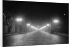 Lights Along a Foggy Street by Anonymous