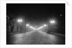 Lights Along a Foggy Street by Anonymous