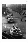 Russian Tanks on Budapest Street in 1956 by Anonymous