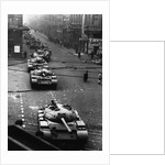 Russian Tanks on Budapest Street in 1956 by Anonymous