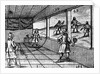 Illustration of Indoor Tennis from Orbis Sensualium Pictus by Anonymous