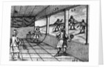 Illustration of Indoor Tennis from Orbis Sensualium Pictus by Anonymous
