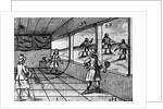 Illustration of Indoor Tennis from Orbis Sensualium Pictus by Anonymous
